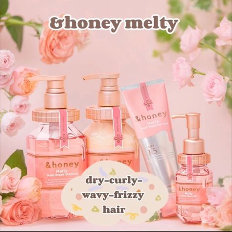 hair oil, hair treatment, japanese hair products, japanese beauty products, silky hair, shoujo girl aesthetic, healthy hair, hair routine, pretty hair products, recommendations, &honey brand. Honey Shampoo And Conditioner, Honey Shampoo, Hair Concerns, Best Honey, Honey Hair, Frizzy Hair, Hair Stuff, Dry Shampoo, Hair Oil