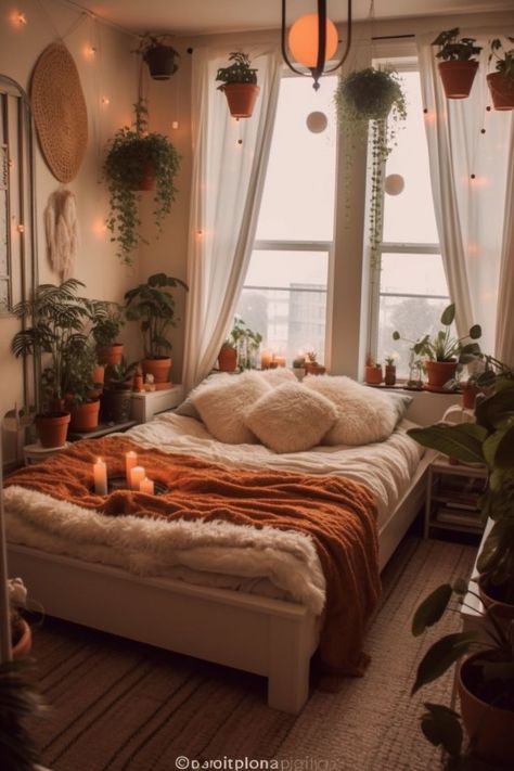 Witchy Bedroom Ideas, Earthy Bedroom, Deco Studio, Bedroom Decor Inspiration, Boho Bedroom Decor, Ideas Living Room, Apartment Decor Inspiration, Dream Room Inspiration, Room Makeover Bedroom