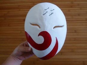 Paper Mask Ideas, How To Make Mask With Paper, Naruto Crafts Diy, How To Make A Mask Out Of Paper, How To Make A Mask, Mascaras Anbu, Naruto Mask, Mask With Paper, Diy Naruto