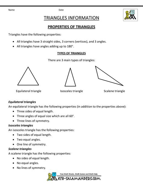 properties of triangles properties 1 Triangle Properties Geometry, Properties Of Triangles, Triangle Formula, Triangle Inequality, Geometric Formulas, Math Formula Chart, Math Properties, Formula Chart, Geometry Formulas