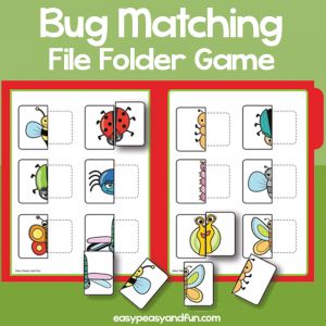 Toddler – Page 2 – Easy Peasy and Fun Membership Folder Games For Toddlers, File Folder Games Free, File Folder Games Preschool, Bugs Preschool, File Folder Activities, File Folder Games, Pre K Activities, Folder Games, Preschool Themes