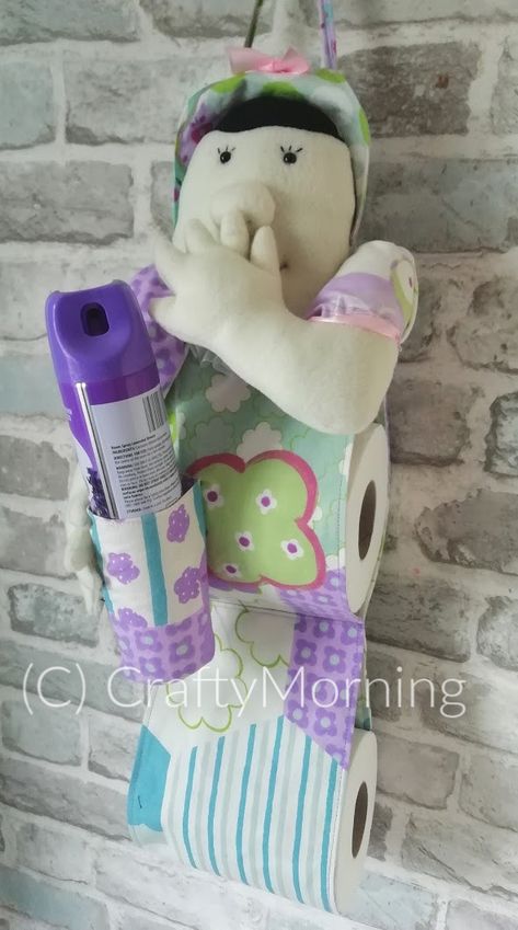 Funny Toilet Paper Roll & Air Freshener Lady Holder - Crafty Morning Leprechaun Craft Template, Funny Toilet Paper Holder, Diy Toilet Paper Holder, Aesthetic Craft, Leprechaun Craft, Toilet Paper Humor, Funny Lady, Duck Crafts, Crafty Morning