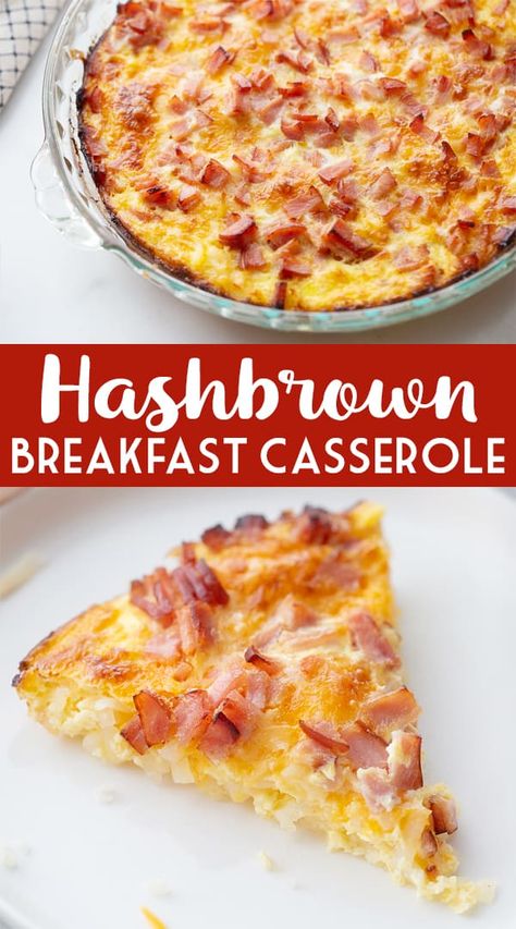 Hashbrown Breakfast Casserole - This hashbrown breakfast casserole is a family favorite. We make it during the holidays and love to whip it up for a quick weeknight meal! #breakfast #hashbrown #breakfastcasserole #casserole #breakfastrecipe #halfscratched #baking #holidayrecipe #holidaybreakfast #brunch Easy Gourmet Breakfast, Hashbrown Casserole Breakfast, Breakfast List, Breakfast Ideas Healthy Clean Eating, Hashbrown Breakfast, Casserole Breakfast, Breakfast Ideas Healthy, Meal Breakfast, Breakfast Hashbrowns