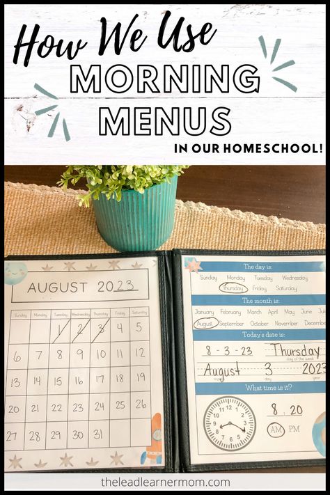 Kindergarten Homeschool Calendar Time, Morning Bags Kindergarten, Homeschool Circle Time Ideas, Afternoon Homeschool Schedule, Summer Homeschool Preschool, Sample 1st Grade Homeschool Schedule, Homeschool Morning Routine Checklist, Morning Calendar First Grade, Teaching Calendar Activities