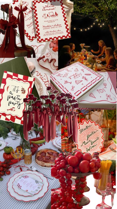 Thats Amore, Italian Dinner Party Decorations, Engagement Party Dinner, Italian Bridal Showers, Italian Dinner Party, Italian Party, Picnic Dinner, Italian Theme, Engagement Dinner