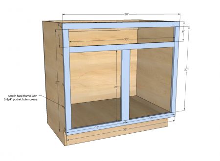 Kitchen Sink Base Cabinet, Kitchen Cabinet Plans, Kitchen Sink Diy, Sink Base Cabinet, Kitchen Sink Cabinet, Building Kitchen Cabinets, Diy Kitchen Projects, Kitchen Base Cabinets, Building A Kitchen