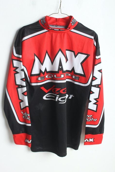 Max Equipe Mens Motocross Jersey - Small (16h) FOR SALE IS A MENS JACKET/COAT NOTE THE 3 FOR 2 OFFER IS  ON  "BUY IT NOW”  FULL PRICE AND SALE ITEMS ONLY - 3 FOR 2  EXCLUDES ITEMS PURCHASED WITH  ‘BEST OFFER’, ‘AUCTION’ AND ‘ACCEPTED OFFERS'. SAME STANDARD  POSTAGE COSTS NO MATTER HOW MANY ITEMS YOU PURCHASE - BUY 1 ITEM OR MORE (MAXIMUM 40) YOU WILL ONLY BE CHARGED FOR THE FIRST ITEM AT CHECKOUT (ONLY IF YOU PAY ALL AT ONCE - ANY ITEMS YOU PAY FOR AT A LATER DATE WILL NOT BE INCLUDED) The stated size for this item is As Shown in the title Item is in good overall condition as shown in the photo.  The item which you see in the photo is the one which you will receive.  All our items are one offs so you only ever get what is in the photo!!  All items are pre-owned unless stated new in the tit Motocross Outfits, Jersey Ideas, Racing Jersey, Motocross Jersey, Motocross Racing, 3 For 2, Tshirt Design Inspiration, Streetwear Men, Sleeves Clothing