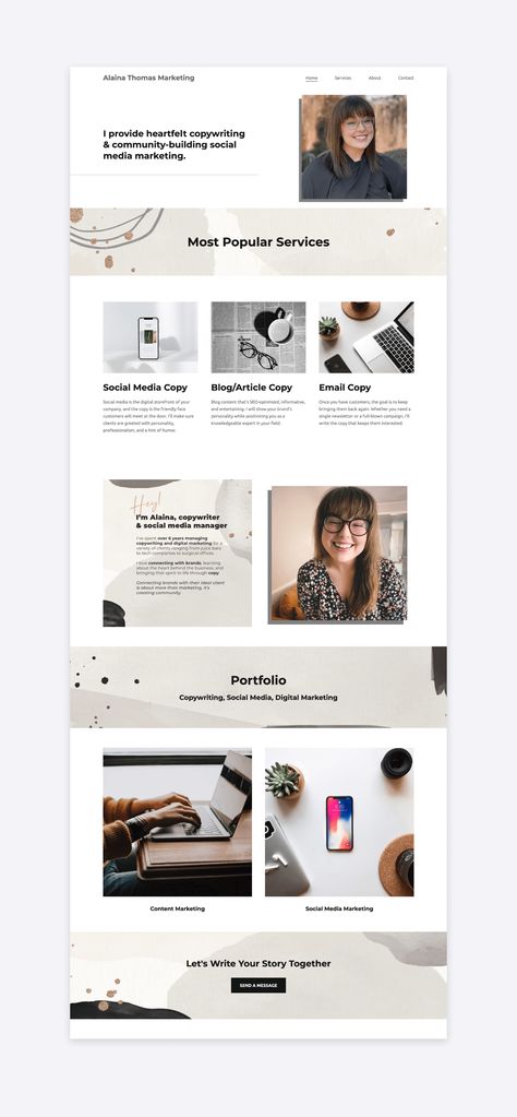 21 Freelance Writer Website Examples to Help Create Yours & Get Clients Content Writer Portfolio Sample, Wix Mobile Website Design, Freelance Website Inspiration, Seo Specialist Portfolio, Writers Website Design, Copywriting Website Design, Wix Design Inspiration, Writer Portfolio Website, Author Website Ideas