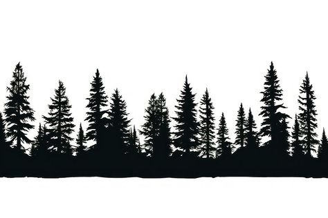 Pine silhouette forest plant. AI generated Image by rawpixel. | premium image by rawpixel.com Pine Silhouette, Silhouette Forest, Trees Tattoo, Wave Tattoo Design, Pine Tree Silhouette, Tree Outline, Bracelet Tattoo, Forest Silhouette, Wave Tattoo