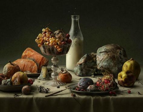 Peter Lippmann Rotten Food, Decay Art, Rotten Fruit, Tableaux Vivants, Growth And Decay, Polish Art, Fruit Photography, Food Photography Tips, Still Life Photographers