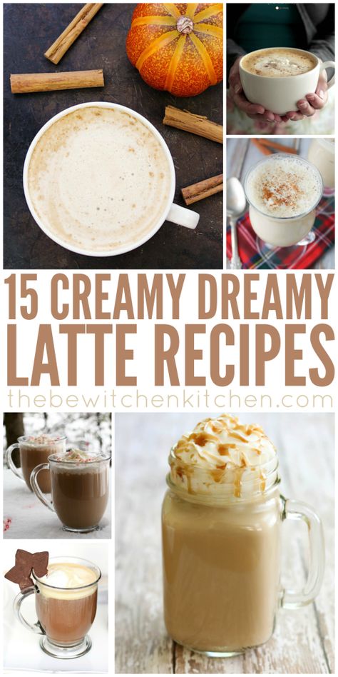 15 latte recipes just in time for fall. There's a latte recipe for everyone in this post from traditional to caramel latte, even one that has sweet potato! Ninja Coffee Bar Recipes, Nespresso Recipes, Ninja Coffee Bar, Ninja Coffee, Caramel Latte, Espresso Drinks, Coffee Drink Recipes, Latte Recipe, Chocolate Drinks