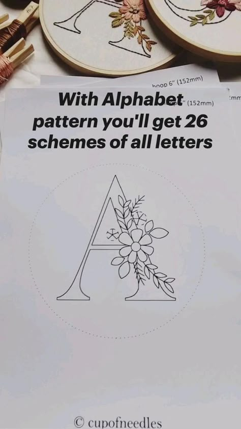 Hand Embroidery Alphabet, Stain Stitch, Hand Embroidery Letters, ميدالية مفاتيح, Embroidery Hoop Art Diy, Basic Hand Embroidery Stitches, Pola Manik, Embroidery Lessons, Alfabet Letters