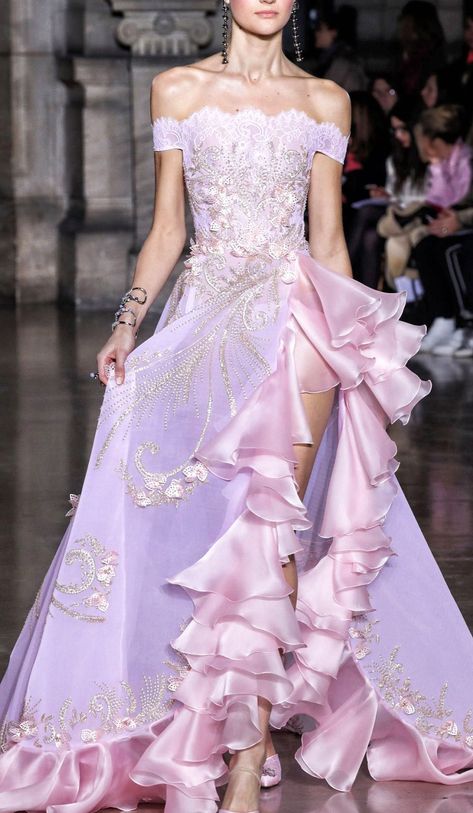 Ballgown Aesthetic, Gown Fairytale, Flower Ball Gown, Fae Dress, Princess Attire, Fairytale Princess, Runway Fashion Couture, Fairytale Fashion, Georges Hobeika