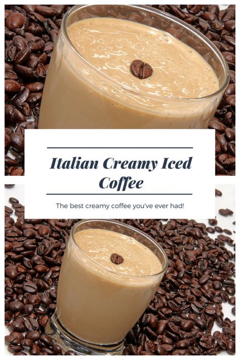 Italian Creamy Iced Coffee Recipe: the best creamy coffee you've ever had! Creamy Iced Coffee, Coffee In Italy, Easy Iced Coffee, Iced Coffee Recipes, Coffee Desserts, Iced Coffee Recipe, Iced Coffee At Home, Italy Coffee, Bad Coffee