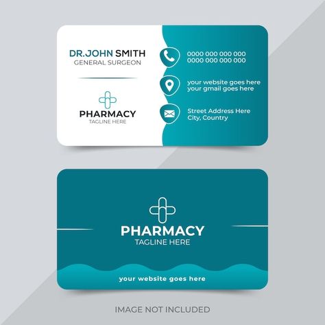 Medical healthcare business card templat... | Premium Vector #Freepik #vector #medical-clinic #health-center #medical-center #hospital Medical Visiting Cards Design, Healthcare Business Cards, Medical Card Design, Pharmacy Business Card, Doctor Business Cards, Complimentary Card, Medical Business Card, Elegant Business Cards Design, Hospital Marketing