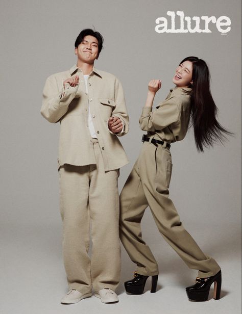 Sun Bin, Couple Reference, Lee Sun Bin, Kdrama Couple, Allure Korea, Korean Photoshoot, Korean Couple Photoshoot, Couple Matching Outfits, Allure Magazine