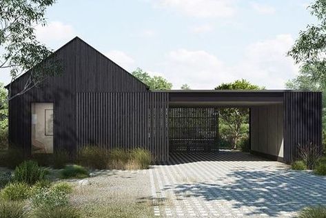 Carport Door, Modern Barn House, Shed Homes, Barn Style House, Hus Inspiration, Modern Barn, Doors And Windows, Garage Design, House Extensions