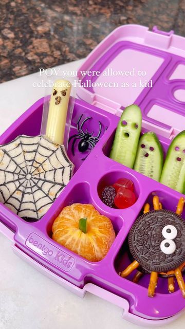 Lunch Themes, Halloween Kids Lunch, Halloween Lunch Ideas, Dollar Tree Diy Halloween, Bento Box Lunch Ideas, Box Lunch Ideas, Gourmet Lunch, Fun Kid Lunch, Halloween Lunch Box