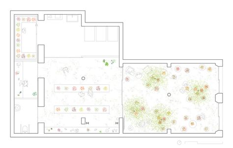 Colvin Florist / Roman Izquierdo Bouldstridge | ArchDaily Flower Shop Interiors Design Florists, Flower Shop Interiors, Exhibition Plan, Florist Studio, Flower Shop Design, Workshop Plans, Plans Architecture, Florist Design, Architecture Concept Drawings