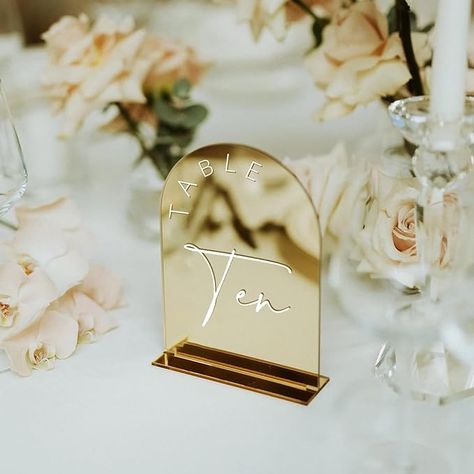 Mirror Wedding Table Numbers, Mirror Arch, Wedding Reception Tables Centerpieces, Reception Table Centerpieces, Acrylic Table Numbers, Gold Table Numbers, Acrylic Table Number, Table Centerpiece Decorations, Acrylic Signs