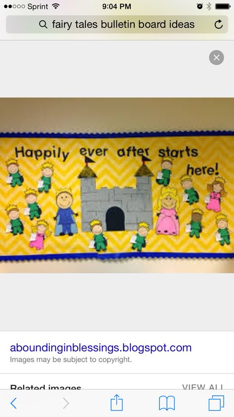 Fairytale bulletin board Prince And Princess Bulletin Board, Fairy Tales Bulletin Board, Castle Bulletin Board Ideas, Fairy Tale Bulletin Board Ideas, Castle Bulletin Board, Fairy Tale Bulletin Board, Fairytale Bulletin Board Ideas, Storybook Classroom, Fairy Tale Classroom