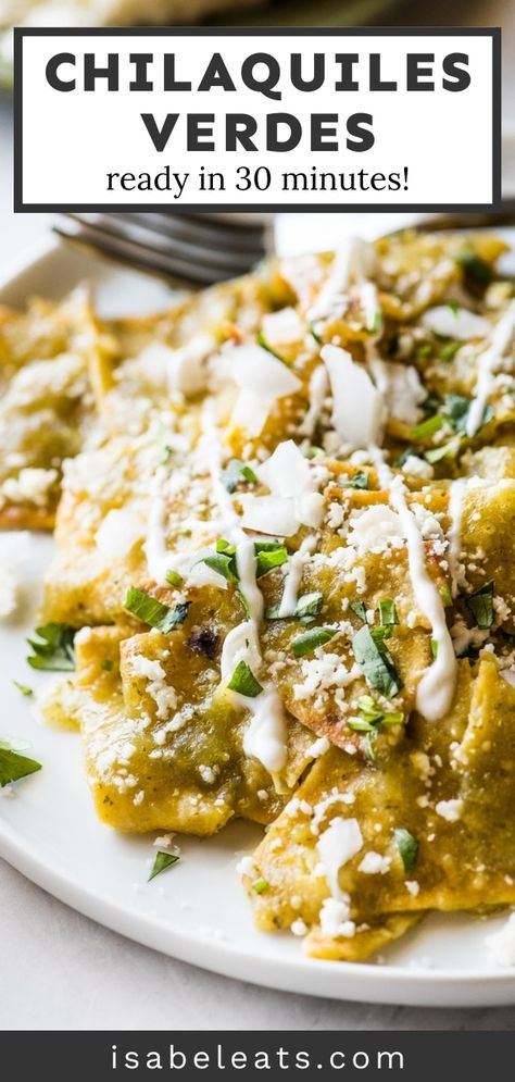 Mexican Spaghetti Verde, Chilaquiles Breakfast Casserole Smitten Kitchen, Chilaquiles With Tortilla Chips, Baked Chilaquiles Recipe, Crockpot Chilaquiles, Chillaquilles Verde Recipe, Chilaquiles Recipe Mexican Green, Chile Quilles Recipe Verde, Salsa Verde Eggs