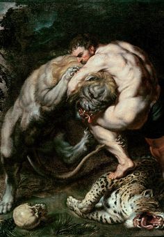 Hercules Fighting the Nemean Lion, Peter Paul Rubens Nemean Lion, Istoria Artei, Rennaissance Art, Paul Rubens, Hieronymus Bosch, Peter Paul Rubens, Baroque Art, History Painting, Art Classique