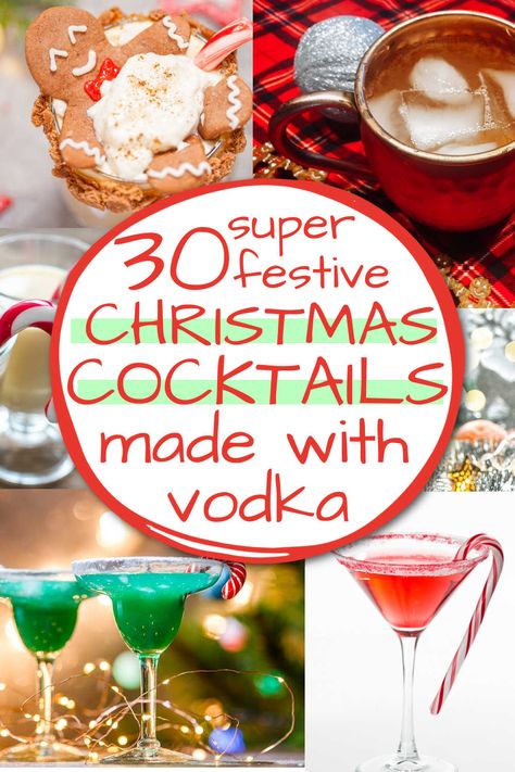 Holiday Drinks Vodka Christmas, Holiday Vodka Punch, Holiday Drinks With Titos, Vodka Recipes Food, Christmas Drinks Vodka Recipes, 3 Ingredient Holiday Cocktails, Tito’s Christmas Cocktail, Vodka Christmas Cocktails Holiday Drinks, Titos Christmas Drinks