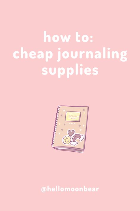 blog post on cheap journaling supplies! Cheap Journal Ideas, Homemade Journal Supplies, Journaling Supplies List, Diy Journal Supplies, Print Out Pictures, Make Your Own Journal, Vintage Journaling, Homemade Journal, Journaling Supplies