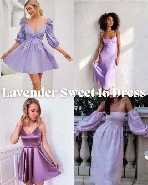 16th Birthday Outfit Ideas Sweet Sixteen, Sweet 16 Birthday Dress, Ideas For 16th Birthday, 16th Birthday Outfit Ideas, 16th Birthday Dress, Lavender Sweet 16 Dresses, Gold Sweet 16 Dresses, Sweet Sixteen Outfits, Lavender Party Dress