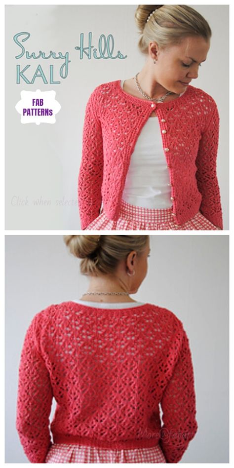 Knit Surry Hills Cardigan Free Knitting Pattern Diy Crochet Cardigan, Chunky Yarn Crochet, Loom Crochet, Crochet Cardigan Free, Crochet Sweater Dress, Ravelry Crochet, Crochet Cardigan Pattern Free, Crochet Yoke, Crochet Hoodie