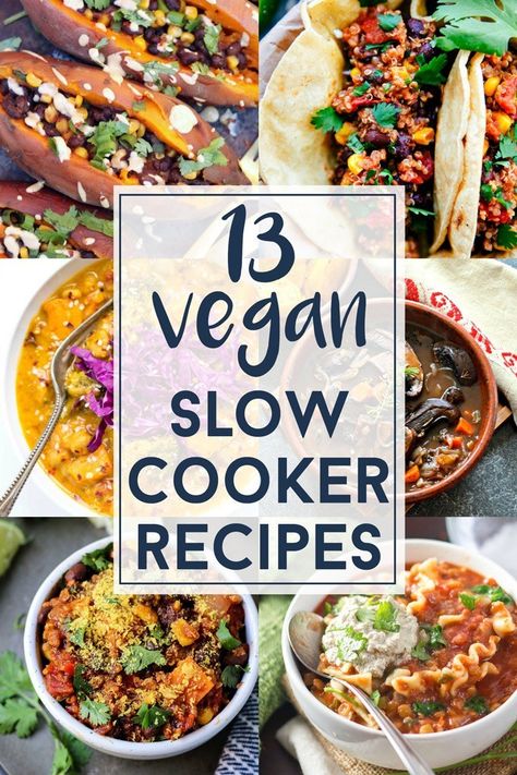 Resep Vegan, Vegan Slow Cooker Recipes, Vegan Crockpot Recipes, Vegan Crockpot, Vegan Slow Cooker, Slow Cooker Vegetarian, Vegetarian Crockpot, Healthy Crockpot Recipes, Vegan Cooking