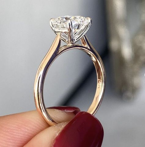 Round Brilliant Engagement Rings, Wedding Ring Upgrade, Prong Setting Engagement Ring, Solitaire Ring Designs, Single Diamond Ring, Round Brilliant Engagement Ring, Ring Upgrade, Solitaire Engagement Ring Settings, Art Jewelry Design