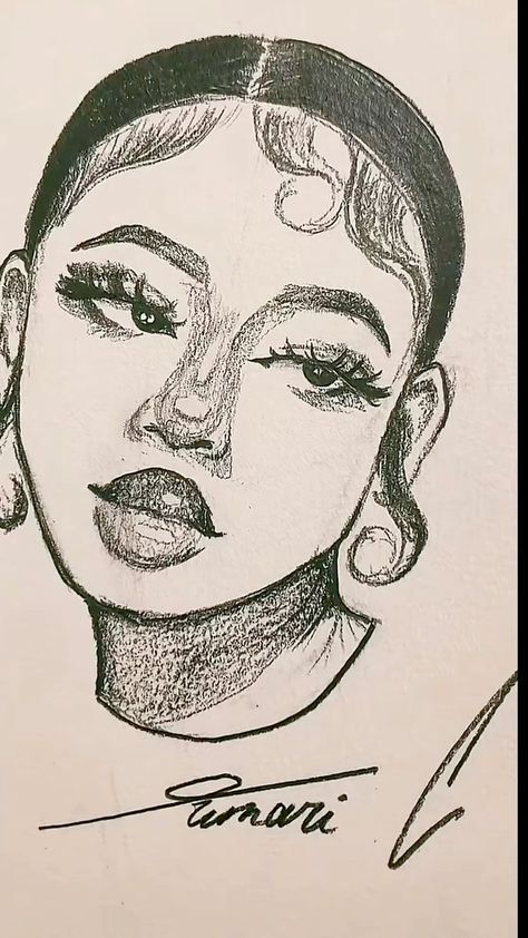 Pretty Sketches Aesthetic, Finger Waves Drawing, Swag Art Style Drawing, Drawn Outfit Ideas, Sketches Of Black Women, Sketchbook Ideas People, How To Draw A Self Portrait, Person Drawing Aesthetic, Swag Drawings Sketches