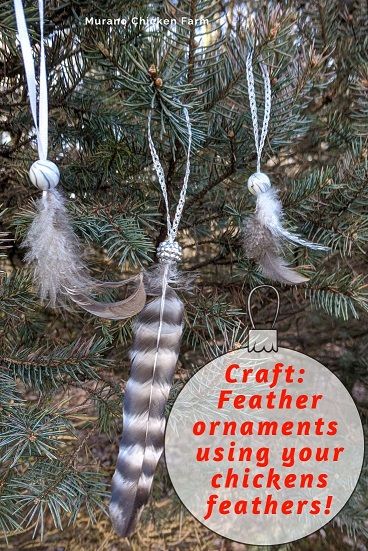 Fancy feather ornament craft. Make your own elegant Christmas ornaments from discarded chicken feathers! Tutorial. Pheasant Feather Crafts Diy, Diy Farm Christmas Ornaments, Feather Ornaments Christmas, Diy Chicken Feather Crafts, Crafts To Do With Feathers, Chicken Feather Ornaments, Diy Feather Christmas Ornaments, Chicken Feathers Crafts, Crafts Using Feathers