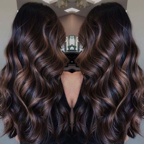 Best Fall Hair Colors, Hair Color Inspiration, Hair Colors Ideas, Balayage Hair Color Ideas, Black Hair Balayage, Kadeřnické Trendy, Brown Hair Inspo, Balayage Hair Color, Brunette Hair With Highlights