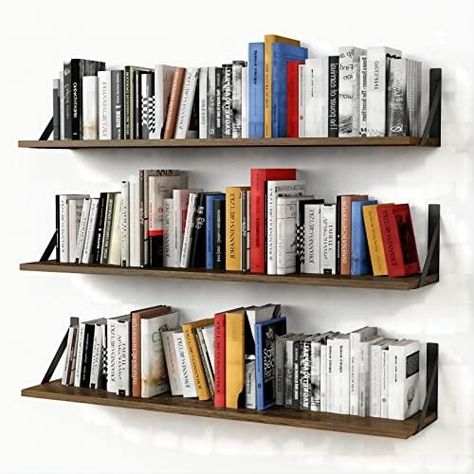 Amazon.com: Wallniture Bora 36 Inch Large Floating Shelves for Wall Storage, Floating Bookshelf Set of 3, Burned Wood Wall Shelves for Books : Home & Kitchen Bookshelf For Bedroom, Floating Book Shelves, Large Wall Shelves, Indoor Plants Succulents, Vertical Bookshelf, Wide Bookshelf, Hanging Bookshelves, Wall Bookshelf, Floating Books