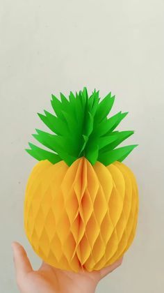 Octopus Crafts For Kids, Cool Crafts For Kids, Pineapple Crafts, Craft Ideas With Paper, Octopus Crafts, Ideas With Paper, Kids Craft Ideas, Diy Pineapple, Fruit Crafts