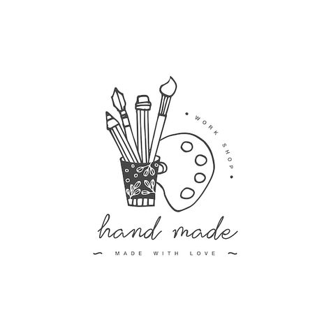 Art Shop Logo Ideas, Drawing Logo Art, Logo Design Artist, Art Club Logo, Hand Logo Design Ideas, Art Shop Logo, Sketchbook Logo, Pen Logo Design, Art Logo Ideas