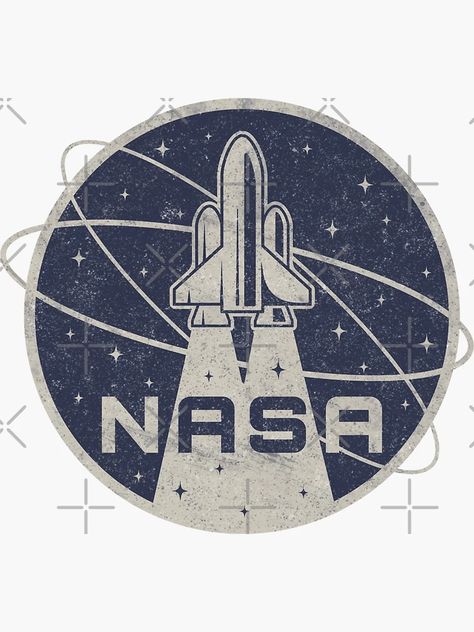 Nasa 1960s, Nasa Graphic Design, Astronomy Stickers, Logo Design Sticker, Ideas Negocios, Vintage Space Poster, Nasa Vintage, Nasa Wallpaper, Hexagon Logo