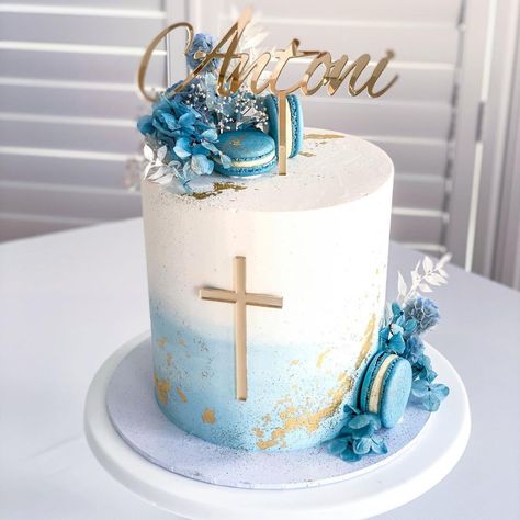 Cake For Baptism Boy, Cake Baptism Boy, Confirmation Cakes For Boys, Boys First Communion Cakes, Joker Cake, Christian Cakes, Boy Communion Cake, Baptism Cake Boy, Christening Cake Girls