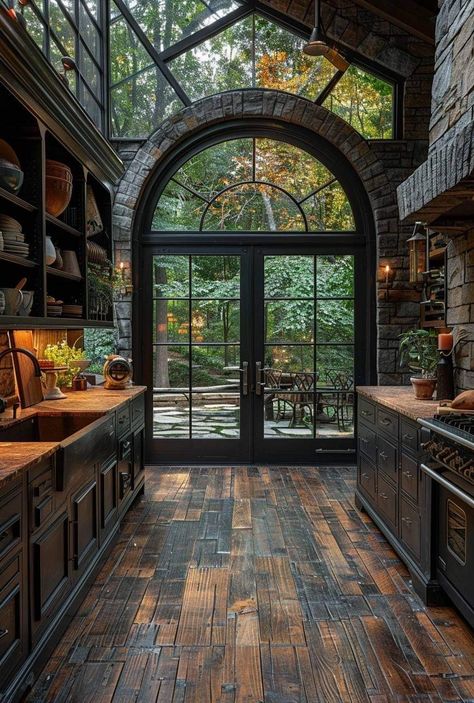 Charm Aesthetic, Modern Wooden House, Amazing Furniture, Dark Home Decor, Fantasy Homes, Dream House Rooms, Fantasy House, Design Exterior, Dream House Interior