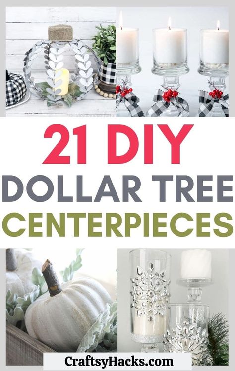 You can save money while decorating your home with these dollar tree centerpieces. These incredible dollar store crafts will help you stay on a budget more easily. #diy #DollarTree Diy Table Centerpieces, Dollar Store Centerpiece, Diy Dollar Tree Centerpieces, Dollar Tree Centerpieces, Table Centerpieces Diy, Fall Decor Dollar Tree, Diy Xmas Gifts, Tree Centerpieces, Amazing Crafts