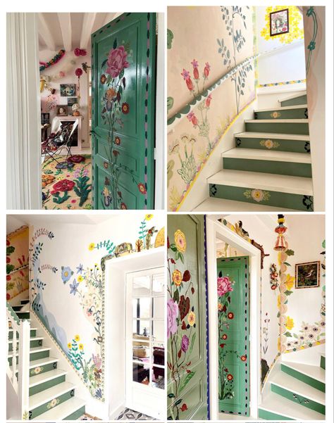 House Full Of Flowers, Boho Sunroom Ideas, Paint My Room, Apartment Painting, Interior Murals, Painted House, Cottagecore Home, Nathalie Lete, Bedroom Murals