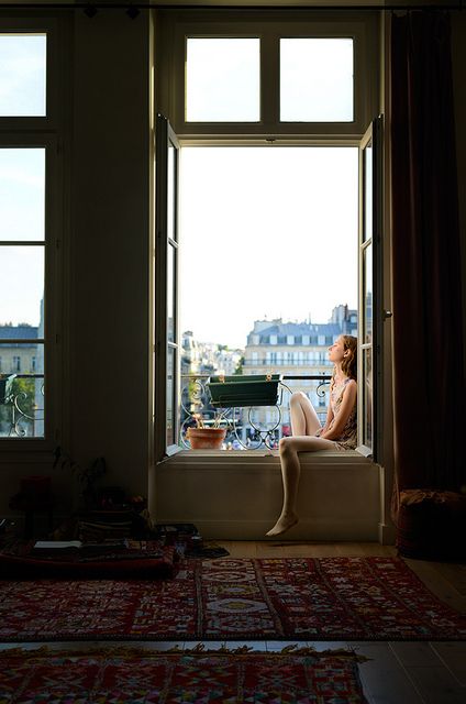 Sophia, Ile Saint-Louis by joe holmes, via Flickr Looking Out The Window, Through The Window, Foto Inspiration, Fotografi Potret, 인테리어 디자인, The Window, Belle Photo, Ramen, Home Design