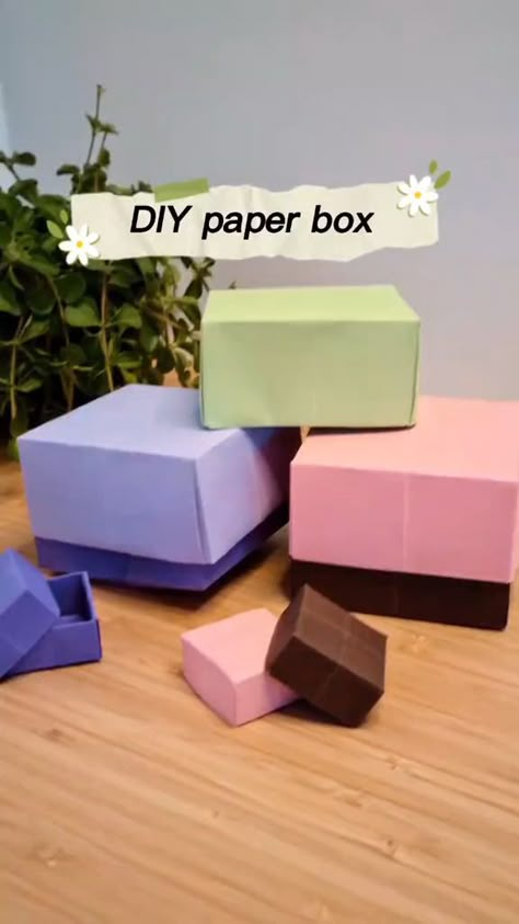 Share your DIY paper box with others and inspire them to get organized in a stylish and crafty way. It's a practical and fun project for everyone. #CraftingCommunity #StorageInspiration 🎉✨ Craft your way to organized bliss with this DIY paper box project. Say goodbye to clutter and hello to neat and beautiful storage! #CraftingMagic #OrganizedLiving ✨📦 Box Handmade Diy Gift Ideas, Made Box Gift, Make Paper Box Diy, Box Of Paper Diy, Diy Box Out Of Paper, How To Make A Box Out Of Paper Diy, How To Make A Present Box Out Of Paper, How To Make Box Of Paper, Box Made Out Of Paper