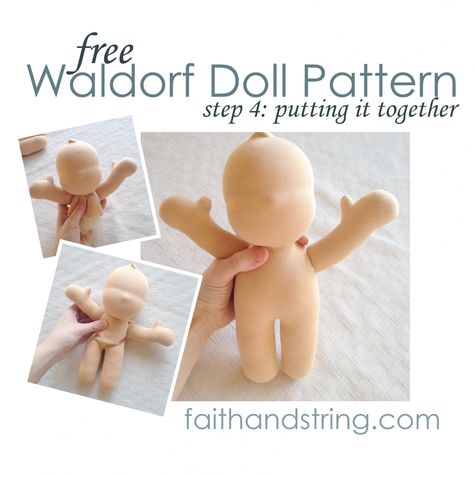 Fabric Baby Doll Patterns Free Printable, Waldorf Doll Tutorial Free Pattern, Free Waldorf Doll Pattern, Waldorf Dolls Pattern, Diy Waldorf Doll, Free Rag Doll Pattern Sewing, Free Doll Patterns To Sew, Waldorf Doll Pattern Free, Fabric Doll Patterns Free Printable