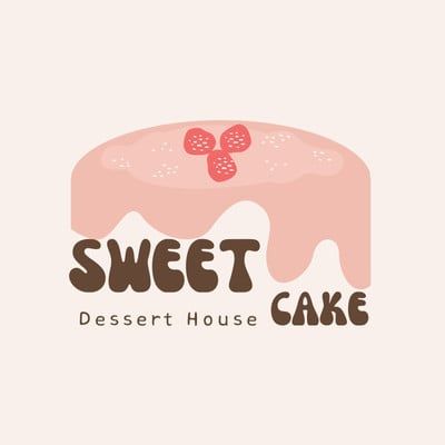 Cake Logo Design Ideas Bakeries, Bakery Logo Design Ideas Creative, Dessert Shop Logo, Logo Bakery Design, Logo Design Japan, Bakery Logo Inspiration, Logo Dessert, Bakery House, Fruits Salad