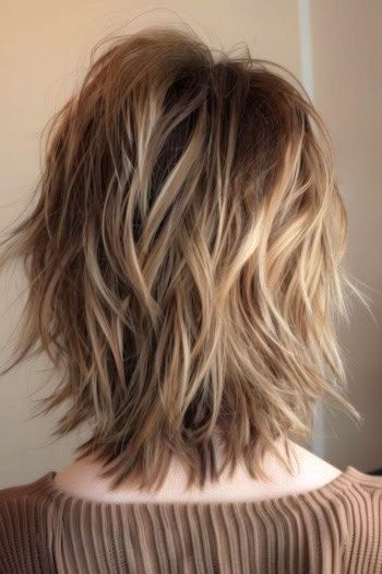 30 Medium-Length Shag Haircuts You’ll Want To Try in 2024 - The Hairstyle Edit Saggy Layer Haircut, Wavy Medium Shag Haircut, Highlights Shag Hair, Medium Hair Styles For Wavy Hair, Hair For Women Over 50 Short, Shaggy Bob Hairstyles Medium Length, Short To Medium Layered Haircuts, Medium Shag Haircuts Round Faces, Shag Haircuts For Medium Hair