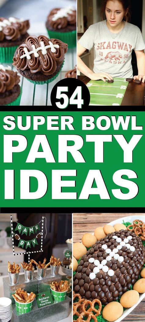 Super Bowl Party Activities For Kids, Super Bowl Dessert Ideas Easy, Super Bowl Party Food Videos, Desserts Superbowl, Super Bowl Finger Foods, Bowl Desserts, Super Bowl Party Ideas, Superbowl Food Appetizers, Super Bowl Essen